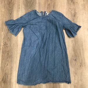 Jean bell sleeve dress